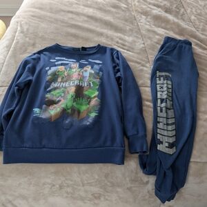 MAD Engine Kids Blue Minecraft Sweatshirt and Pants Set